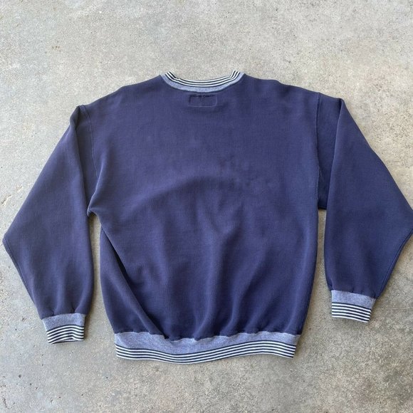 Vintage 90s Russell Athletic Sweatshirt. Navy heavy cotton. Made in USA. Size XL - Picture 8 of 8